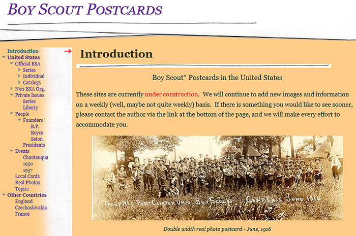 Boy Scout Postcards presentation